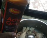A picture of step 3 of Instant achari sauce chicken 😋😋.