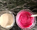A picture of step 5 of Red velvet marble cake eggless.