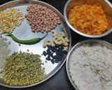 A picture of step 1 of Navratna Chivda 😋.