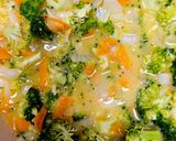 A picture of step 3 of Cheesy Rice And Broccoli Soup.
