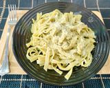 Foto del paso 7 de la receta Tagliatelle de espinacas con salsa Alfredo
