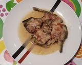 Foto del paso 7 de la receta: Alcachofas confitadas con bacon y crema de arroz al gratén