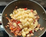 A picture of step 5 of Spicy potato capsicum curry chatpati aloo shimla mirch sabzi.