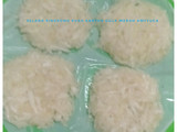 Selada singkong kuah santan gula merah (sulada gumbili)