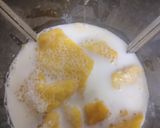 A picture of step 1 of Mango mastani.