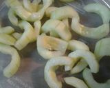 A picture of step 1 of Cucumber salad.