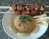 A picture of step 8 of Rice with Shish Tawook - Delicious 😍😋.