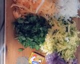 A picture of step 1 of Healthy peas with vegetables #newcookschallenge.