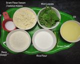 A picture of step 1 of Crispy Mint Pakoda (fritters) - Quick & Easy Evening Snack.