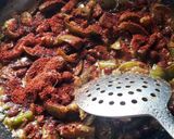 A picture of step 6 of Vankaaya Sanagala curry (brinjal black chana curry).