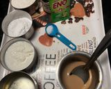 A picture of step 1 of Eggless Coffee Cake (in pressure cooker).