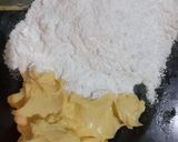 A picture of step 1 of Marbal muffins.