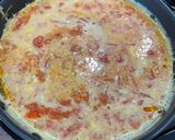 A picture of step 4 of Greek tomato and feta omelette.