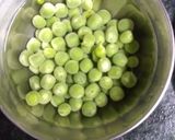 A picture of step 4 of Aloo (potato) matar (peas) less oil kachodis.