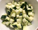 A picture of step 2 of Vegetable, Meat, and Orzo Soup with Zucchini and Country Sausage.