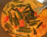 A picture of step 8 of Dahi Bhindi.