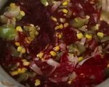 A picture of step 3 of Beetroot corn cheese pizza.