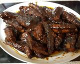 A picture of step 5 of My Lovely Spicy Rib sauce mixed with Smoked BBQ Sauce.