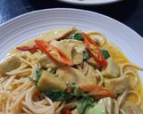 รูปขั้นตอนการทำที่ 4 ของ "สปาเกตตีแกงเขียวหวานไก่" 🍝 Spaghetti with Chicken Green Curry