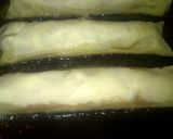 A picture of step 4 of Spring roll hotdogs with salad.