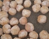 A picture of step 3 of Chicken Meatballs in Chinese Orange Sauce.