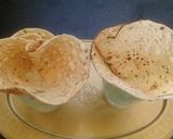 A picture of step 1 of Masala Papad Cone.