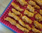 A picture of step 5 of Doritos chicken strips.