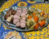 Une image de l'étape 23 de Potée au chou, saucisse de morteau, lard, carottes et navets.