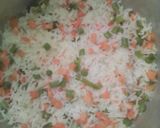 A picture of step 1 of Carrot green beans rice.