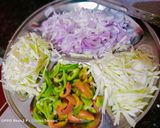 A picture of step 2 of Veg fried rice.