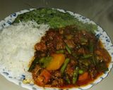 A picture of step 1 of Hot beef veg #pepperrecipe.