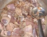 A picture of step 1 of Kaleji Masala.