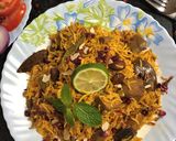 A picture of step 8 of Jackfruit Pulao.