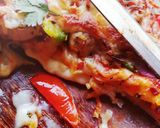 চিজ বার্স্ট সসেজ পিজ্জা (cheese burst pizza recipe in Bengali) রেসিপি ধাপ - 8 ছবি