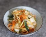 A picture of step 4 of Auntie Eiko’s inspired kimchi 🌶🥬.