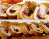Foto del paso 4 de la receta: Pavo relleno con ciruelas y manzana glaseado con miel y naranja 