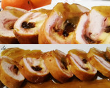 Foto del paso 4 de la receta: Pavo relleno con ciruelas y manzana glaseado con miel y naranja 