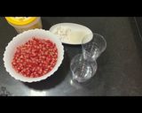 A picture of step 1 of Pomegranate pudding.