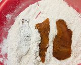 A picture of step 2 of Crunchy coconut & Panko chicken strips.