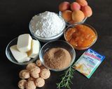 Foto del passaggio 1 della ricetta Crostata di albicocca e amaretti con frolla al rosmarino