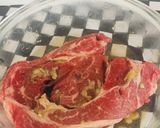 A picture of step 1 of Grilled Steak with Fried Yuca and Salad.