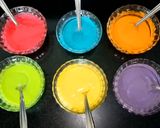 A picture of step 8 of Rainbow cake.