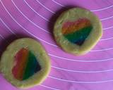 Cara Membuat Rainbow Heart Cookies Slice 9