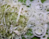 Foto del paso 1 de la receta: Repollo salteado con salchichas