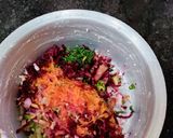 A picture of step 1 of Oats, Veggies Chilla.
