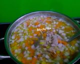 Hình bước làm 1 của món Súp gà mực ống và rau củ