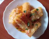 A picture of step 6 of Sesame Cassava.