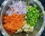 A picture of step 4 of Protein loaded Soya tikki.