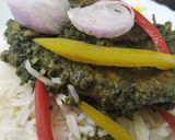A picture of step 2 of Steamed palak chicken.