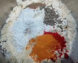 A picture of step 1 of Kanda Bhaji.